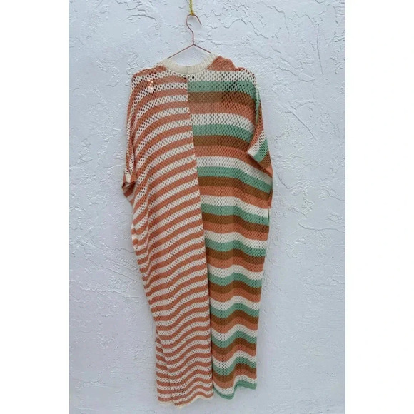 Torrid Womens Open Knit Striped Duster Cardigan Multicolor Size Medium - Picture 10 of 15